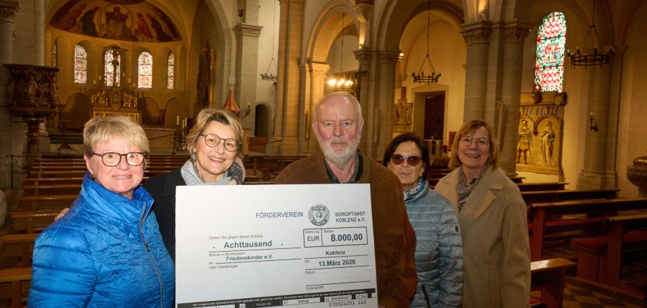 Lichterkonzert der Soroptimist International, Scheckübergabe